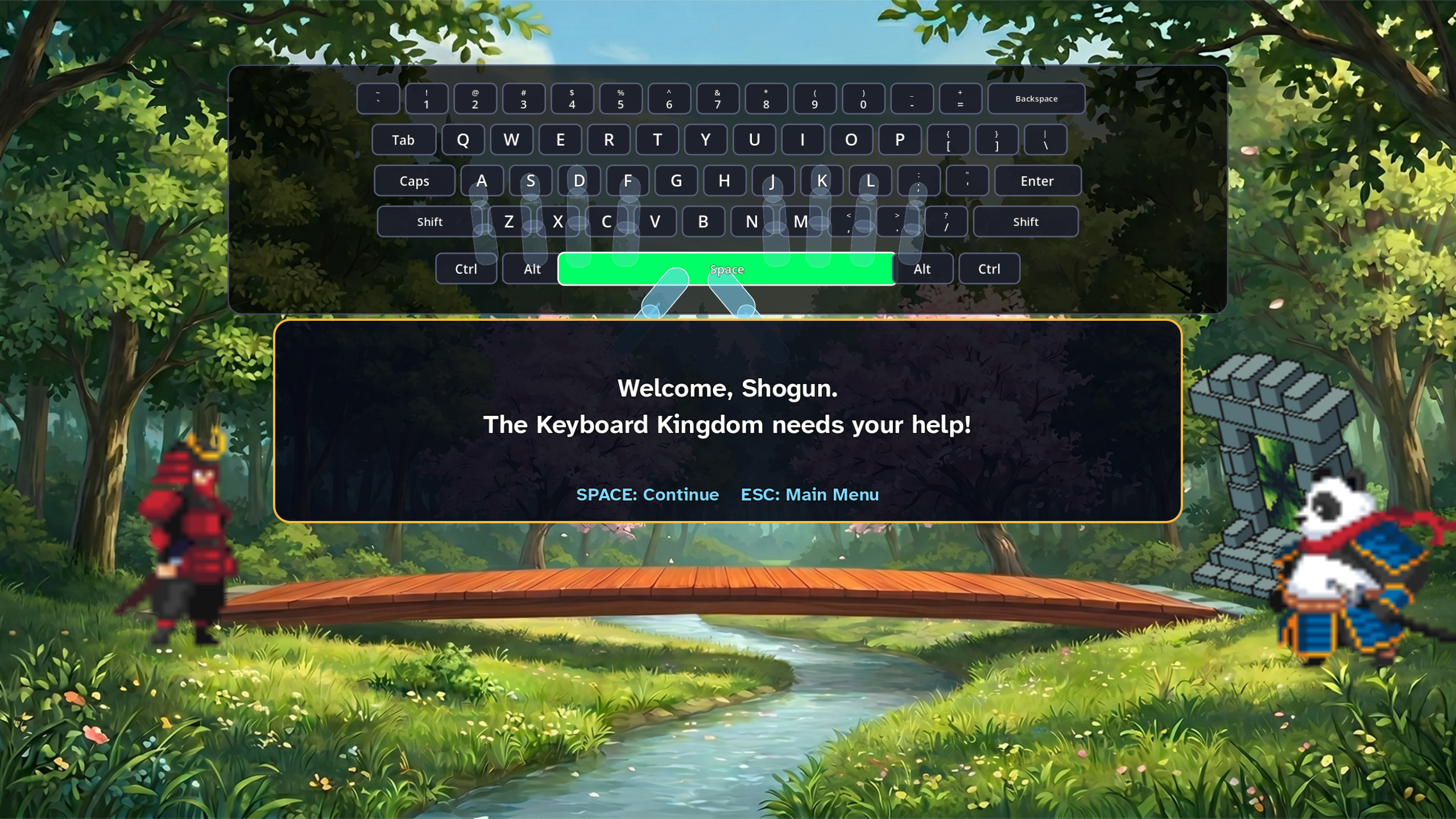 Type Shogun gameplay screenshot